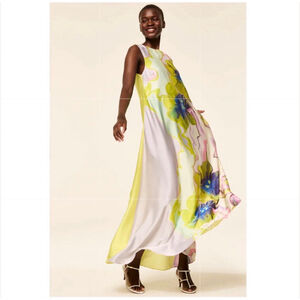 Misa Sylvie Abstract Floral Maxi Dress